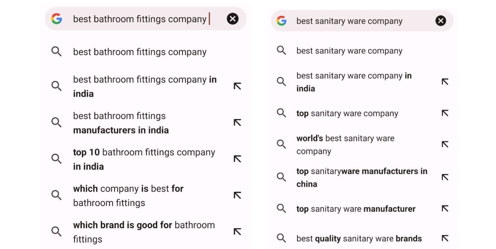 SEO strategy for Bathroom Companies