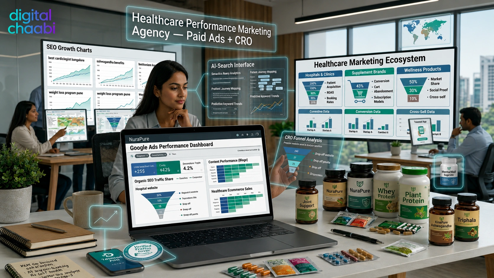 Healthcare Performance Marketing Agency — Paid Ads + CRO Digital Chaabi