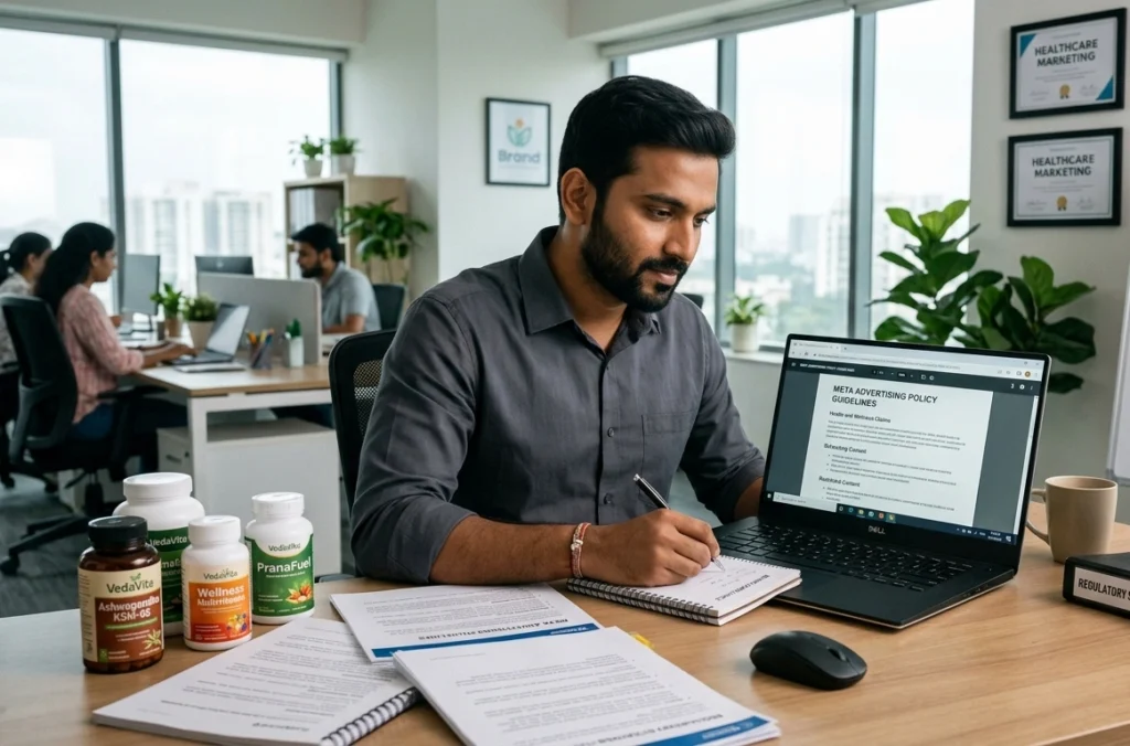 Challenges of running Facebook ads for supplement brands in India.