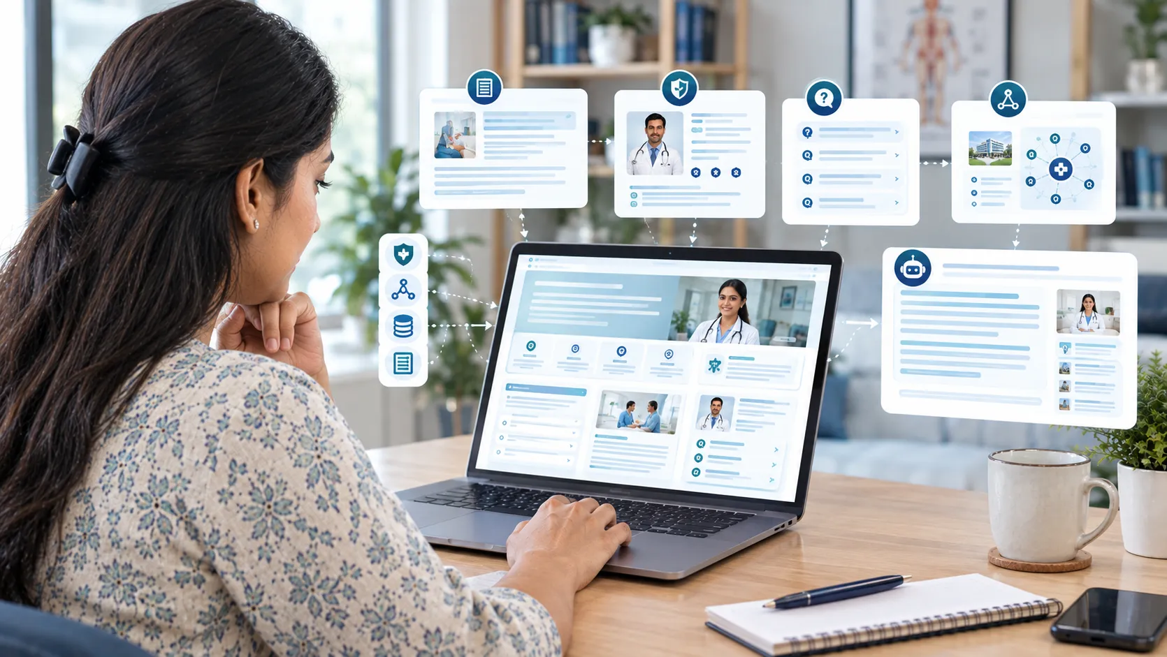 Healthcare content structured for AI search and answer engine visibility